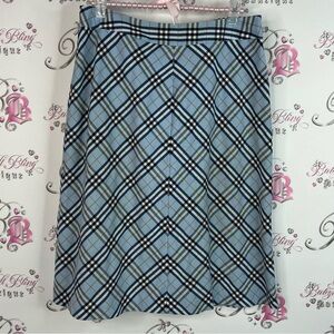 ABS By Allen Schwartz A-Line Skirt Blue brown white Black flowy zip up side